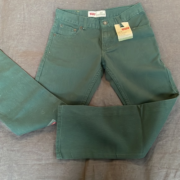Levi’s 513 Hunter Green Jeans, Sz 16, NWT! - Picture 2 of 5